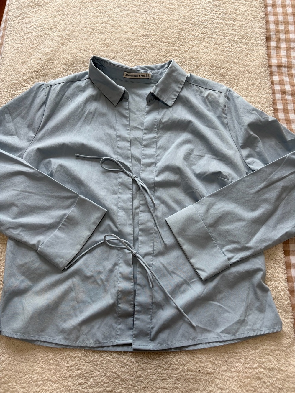Abercrombie & Fitch Light Blue Tie-Front Shirt
